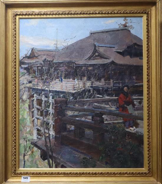 Roland Strasser (1895-1974), oil on canvas, Kyoto, Japan, signed, 72 x 59cm